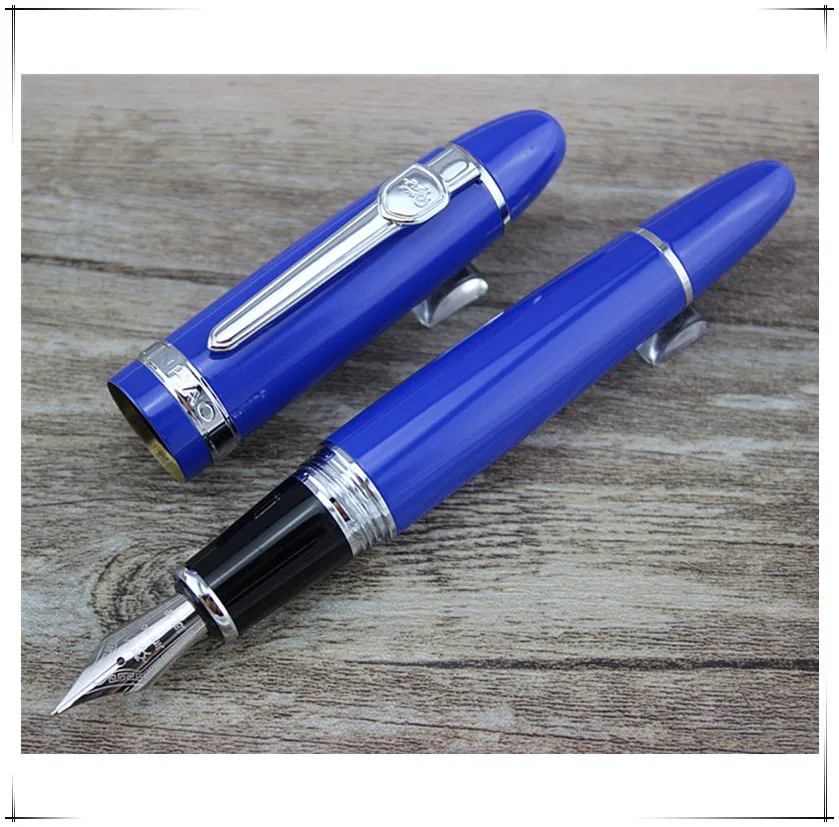 Роскошная металлическая перьевая ручка Jinhao 159 с синим и серебряным наконечником
