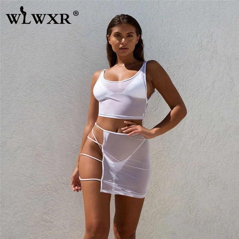 WLWXR повседневное Бандажное летнее Сетчатое платье для женщин с открытой спиной