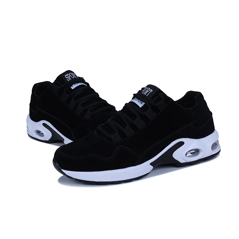 Большие размеры 39-44 мужские кроссовки для бега дышащие спортивные черные