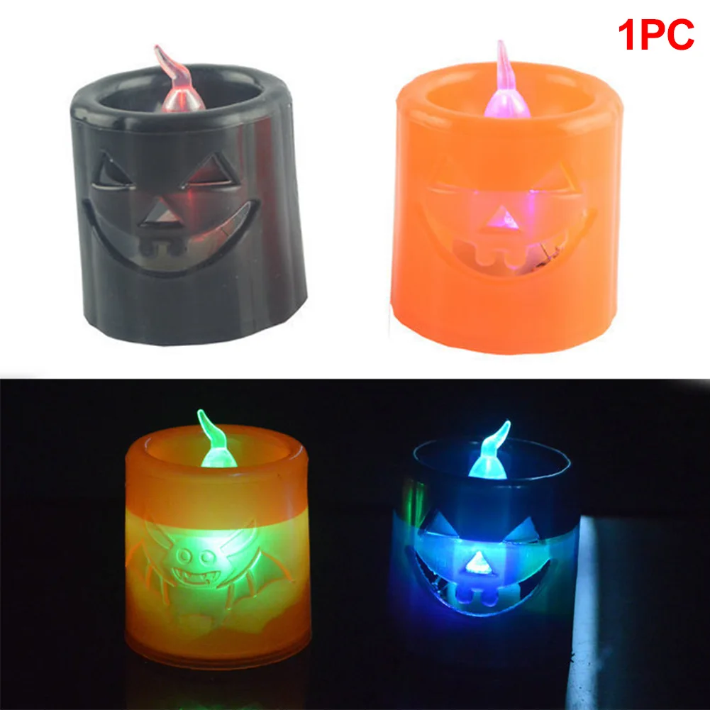 Украшение Led стол Holloween Ghost выдолбленная маленькая свеча свет дома вечерние тыквы