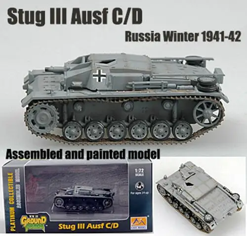 Второй мировой войны StuG III штурмовой пистолет Танк Россия Зима 1941 1: 72 без литья