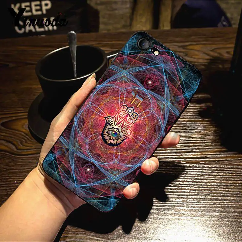 Yinuoda для iphone 7 6 X Чехол Fatima Hand Hamsa Bling популярный мягкий чехол iPhone 7X6 6S 8 Plus 5 XS XR