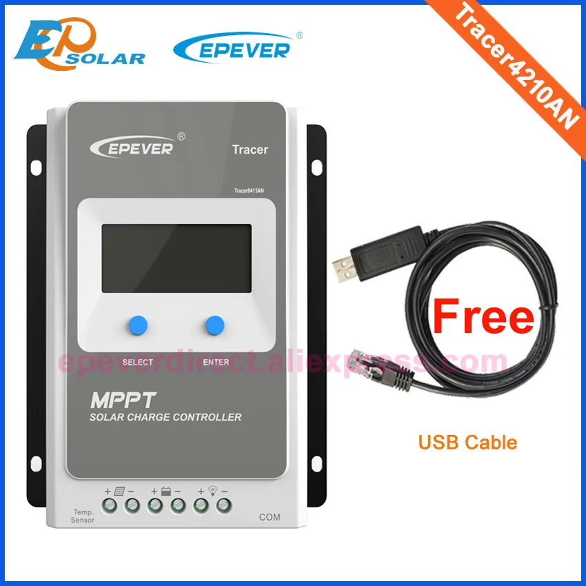 12V24V Tracer 4210AN 3210AN 2210AN 1210AN 1206 регулятор MPPT солнечной панели Контроллер заряда 40A 30A 10A EPsolar EPEVER - Цвет: 4210AN with USB