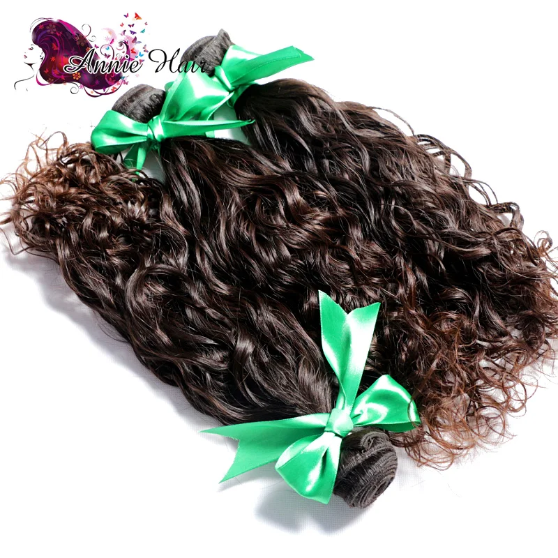 Али Люкс Малайзии Девы Волос Естественная Волна Класс 7А 3 шт./лот 100%