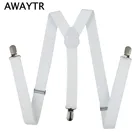 Подтяжки мужские и женские AWAYTR, черные деловые подтяжки для свадебной вечеринки
