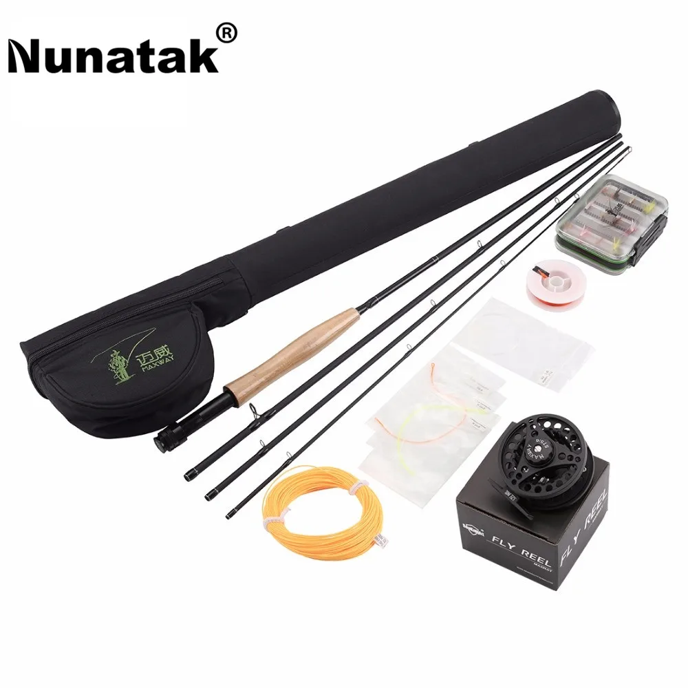 Maxway SeaKnight Fly Rod комбо наборы 5/6 # включает в себя высокоуглеродный стержень +