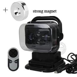 Black extra Strong 360 градусов Поворот лампа для сада светильник s 12/24V 60W светодиодный поисковый светильник s для внедорожный и морской транспорт лодка дистанционного Управление рабочий светильник 1 шт - Цвет: Black extra Strong