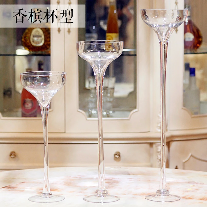 Модная креативная стеклянная ваза для шампанского гидропоники модные домашние