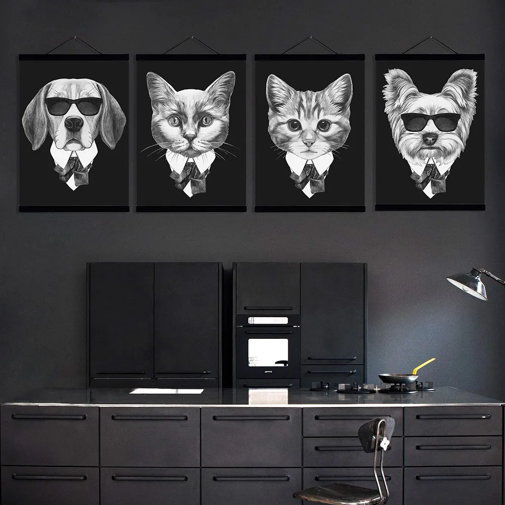 Modern Black White Vintage Italy Abstract Mafia Home Decor Canvas Paintings Posters Prints Wall Art Pictures For Living Room | Дом и сад