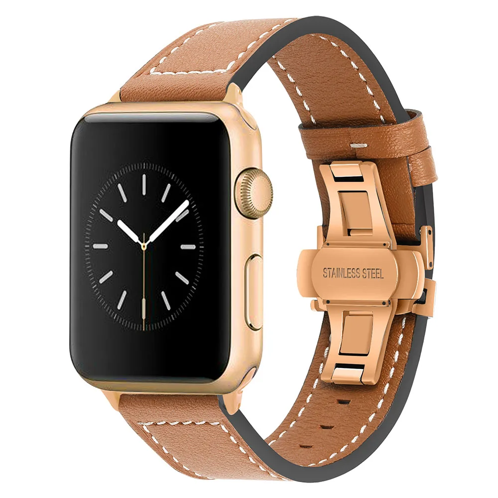 IWonow кожаный ремешок для часов iWatch Apple Watch 38 мм 40 мм 42 мм 44 мм серия 5 4 3 2 1 для мужчин и женщин спортивный ремешок браслет на запястье