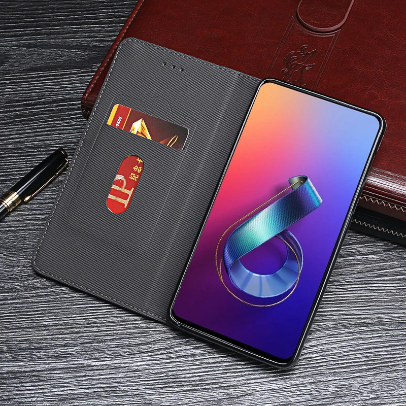 Для Asus ZenFone 6 Чехол, Роскошный кожаный флип-бумажник в стиле ретро с заклепками, капа, чехол для Asus ZenFone 6 ZS630KL, аксессуары для телефона