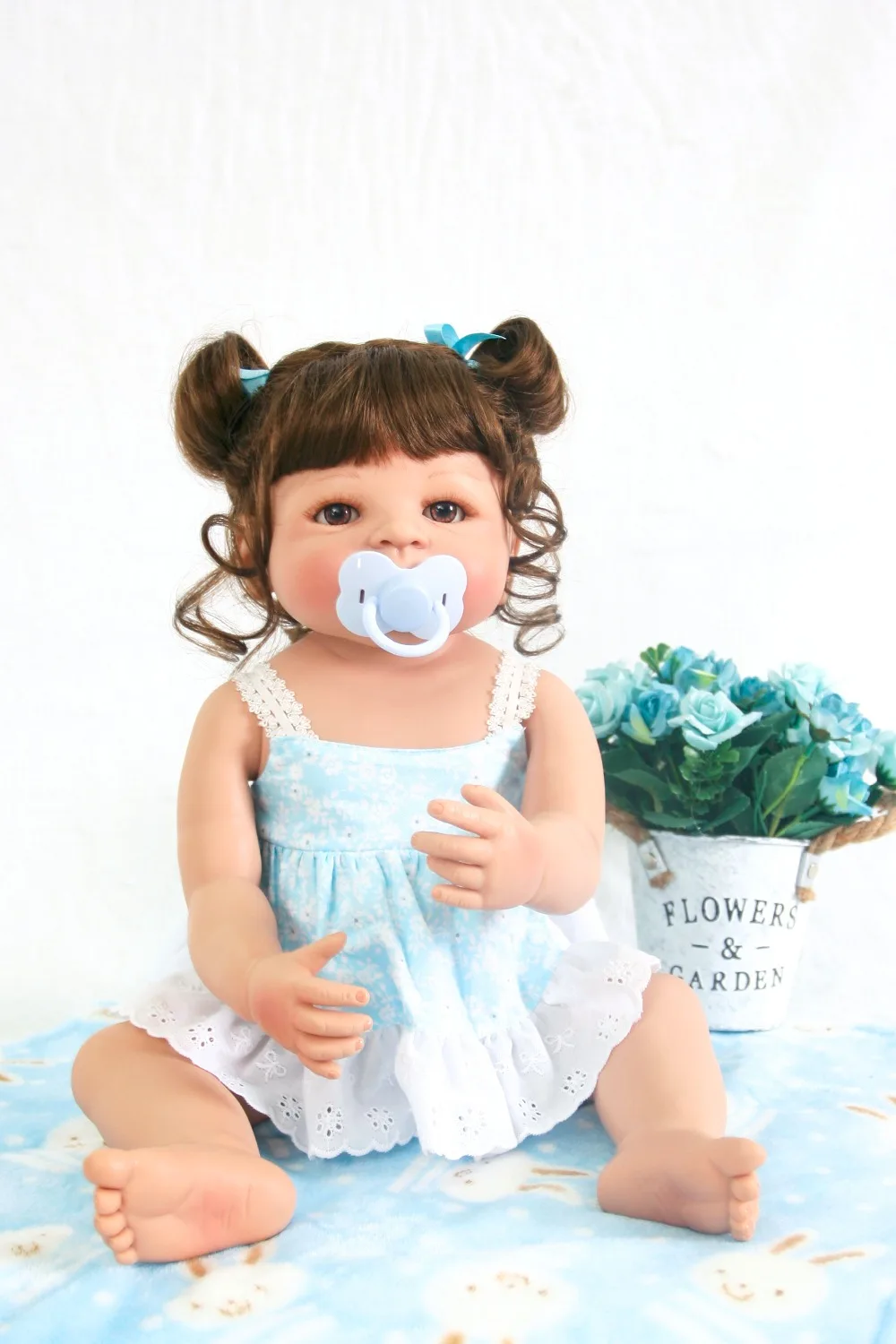 55 см кукла двойка реборн для девочек очень гладкая силиконовая младенец детей