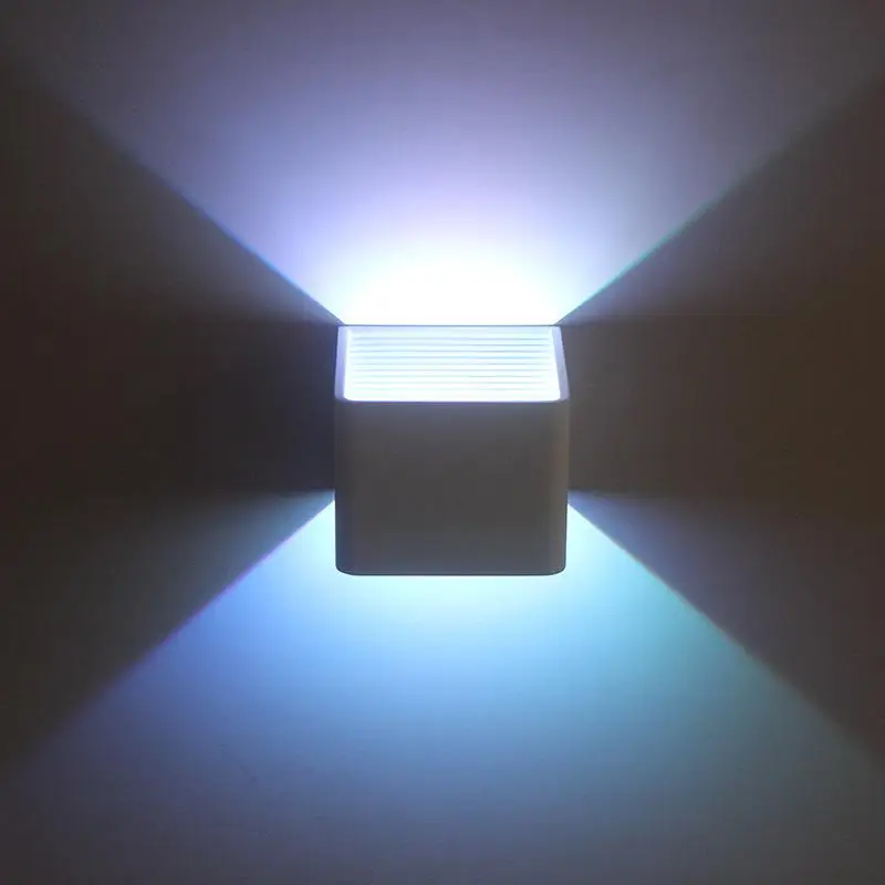 Современный скандинавский RGB дистанционный настенный светильник бра освещение для лестницы спальни магазин бар 3 Вт led 110 В 220 В - Цвет абажура: white colour