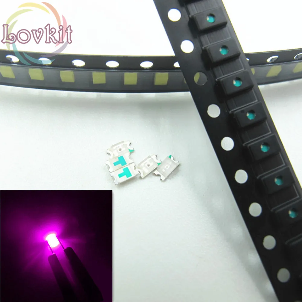 1000 шт./лот 0603 SMD/SMT чип розовый светодиод ультра яркий светоизлучающий диод