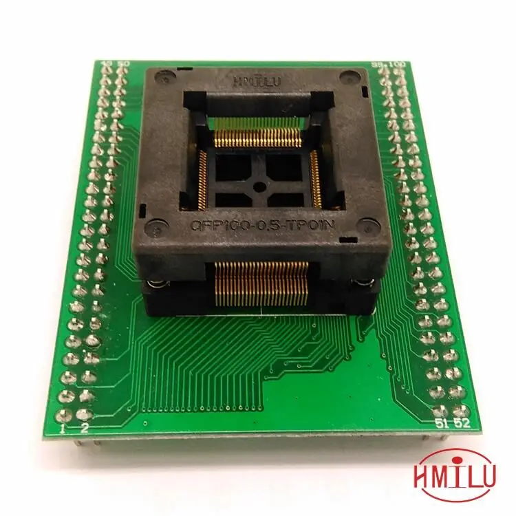 TQFP100 FQFP100 LQFP100 обжиг в гнездо OTQ 100 0.5 09 шаг 0 5 мм IC Размер корпуса 14x14 Открытый Топ