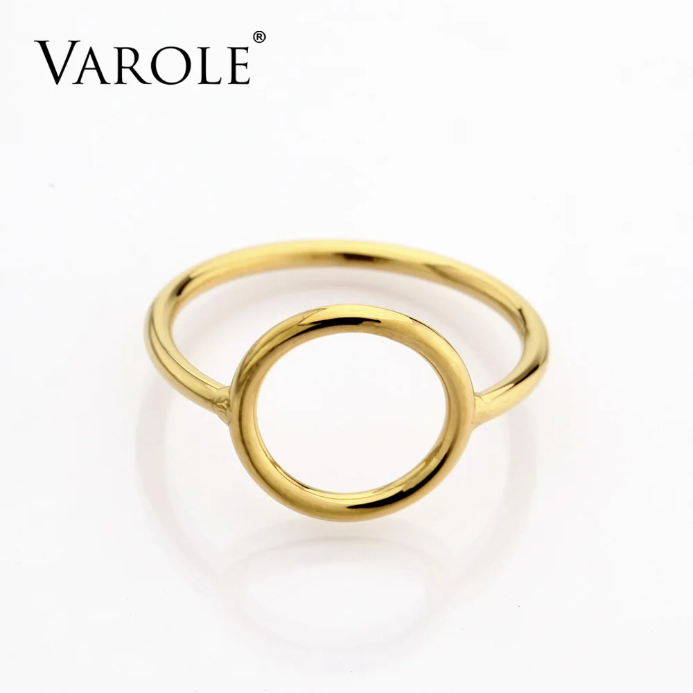 VAROLE, новинка, золотые, цветные, простые, круглые кольца для женщин, вечерние, на палец, женская мода, для девушек, предотвращают аллергию, ювелирные изделия
