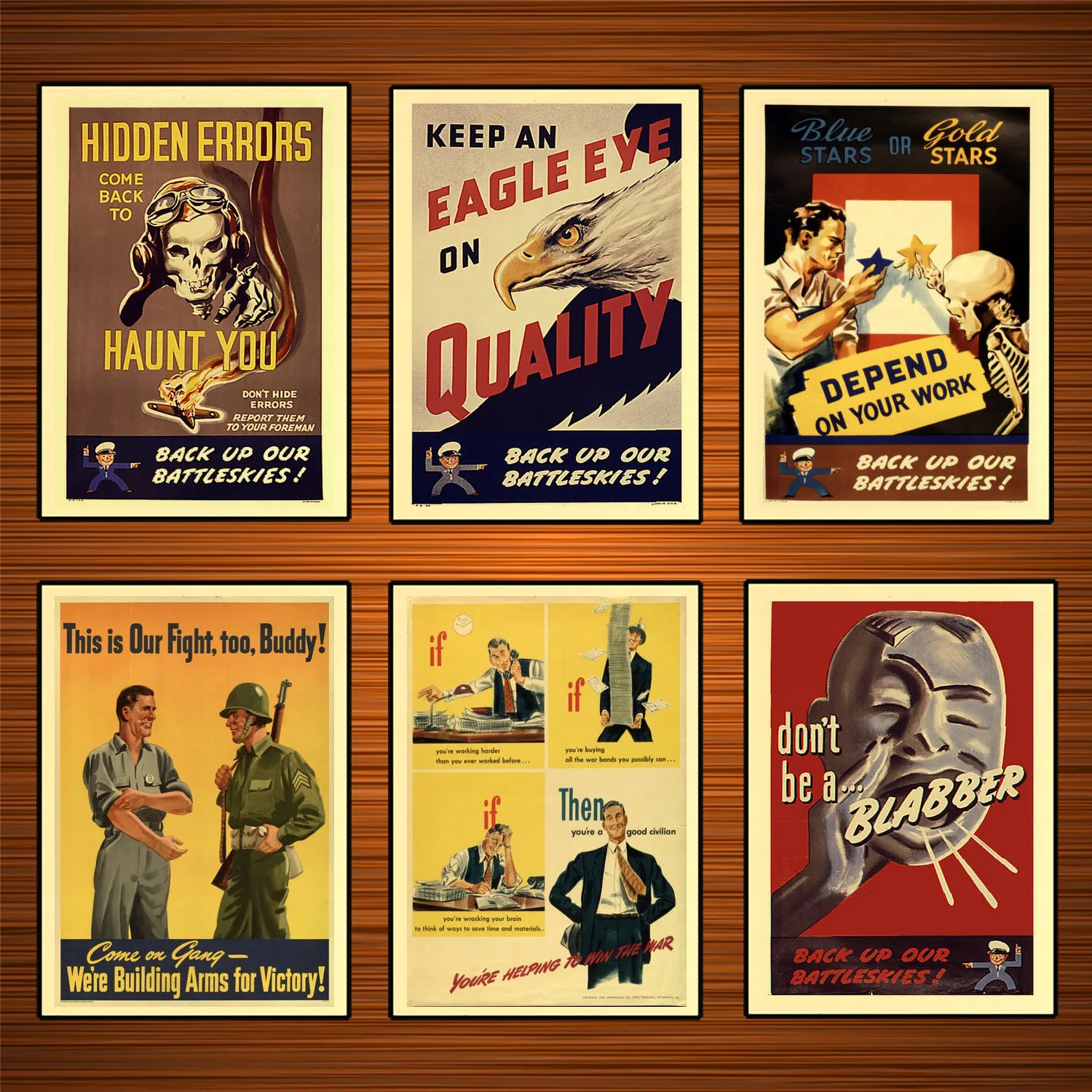 Винтажный пропагандистский постер США WW2 классические картины на холсте Don't Be A