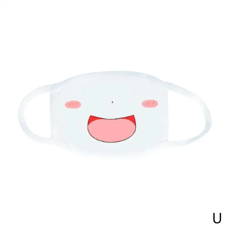 U 1 шт. модная Милая противопылевая маска Kpop хлопковая маска для губ Emotiction Masque Kpop Masks аниме мультфильм рот Муфельная маска для лица - Цвет: U
