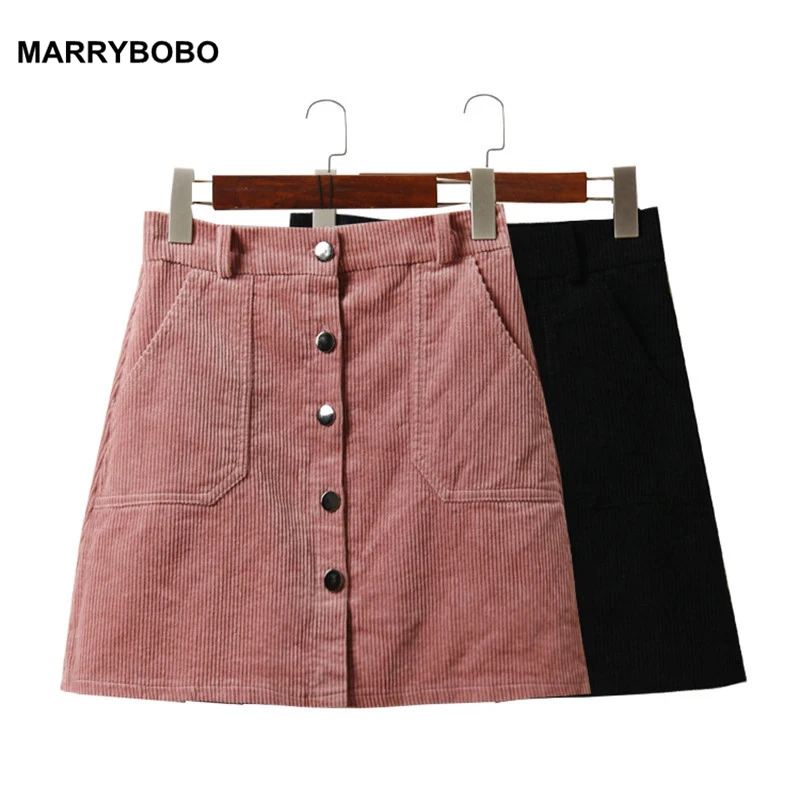 2019 Осенняя Женская однотонная Вельветовая юбка повседневные шорты с завышенной