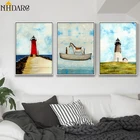 Плакаты с изображением вечного маяка в скандинавском стиле, настенные картины для гостиной, современный Декор для дома, сюрреализм, Художественная печать на холсте