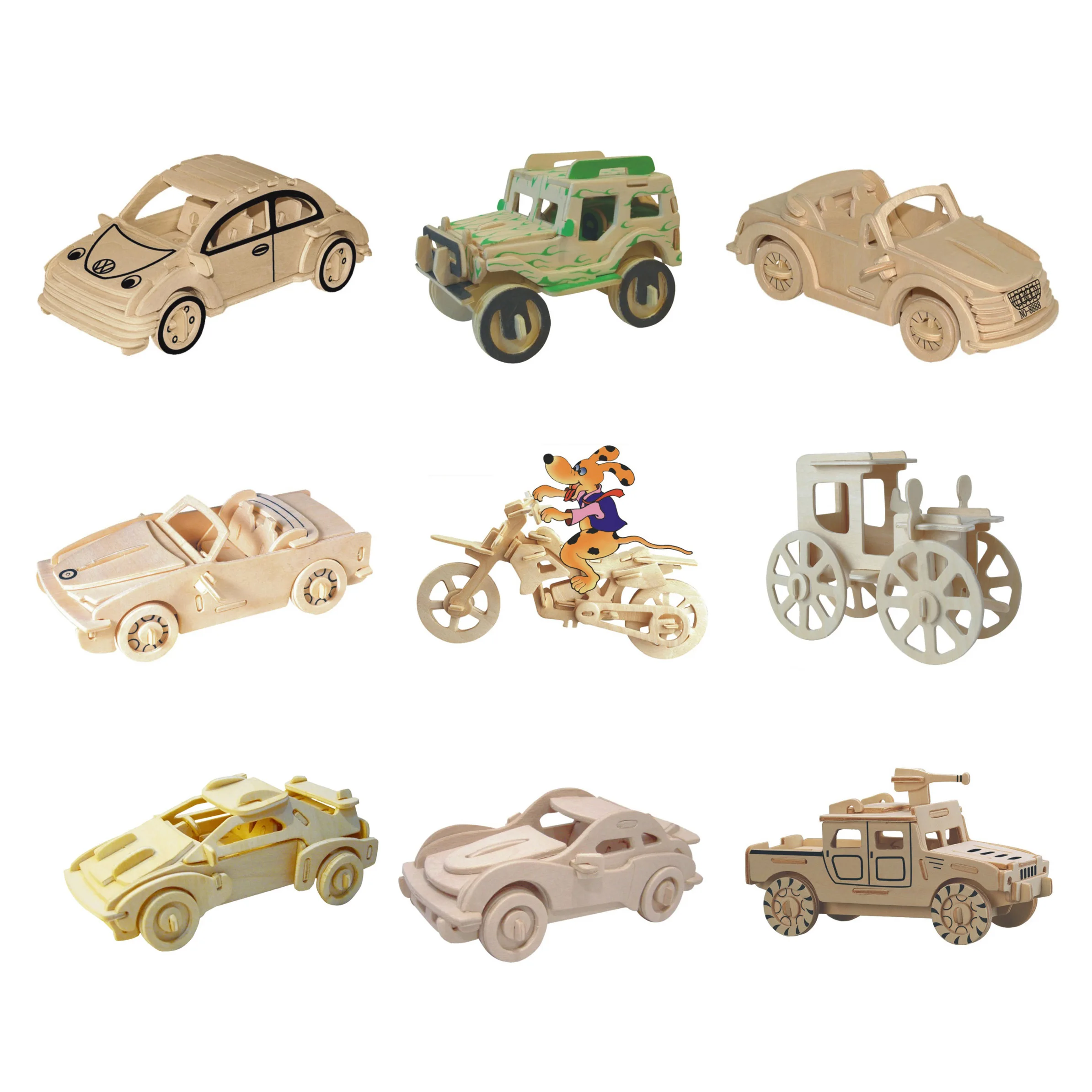 Chanycore Детские Обучающие деревянные игрушки 3D пазл спортивный автомобиль