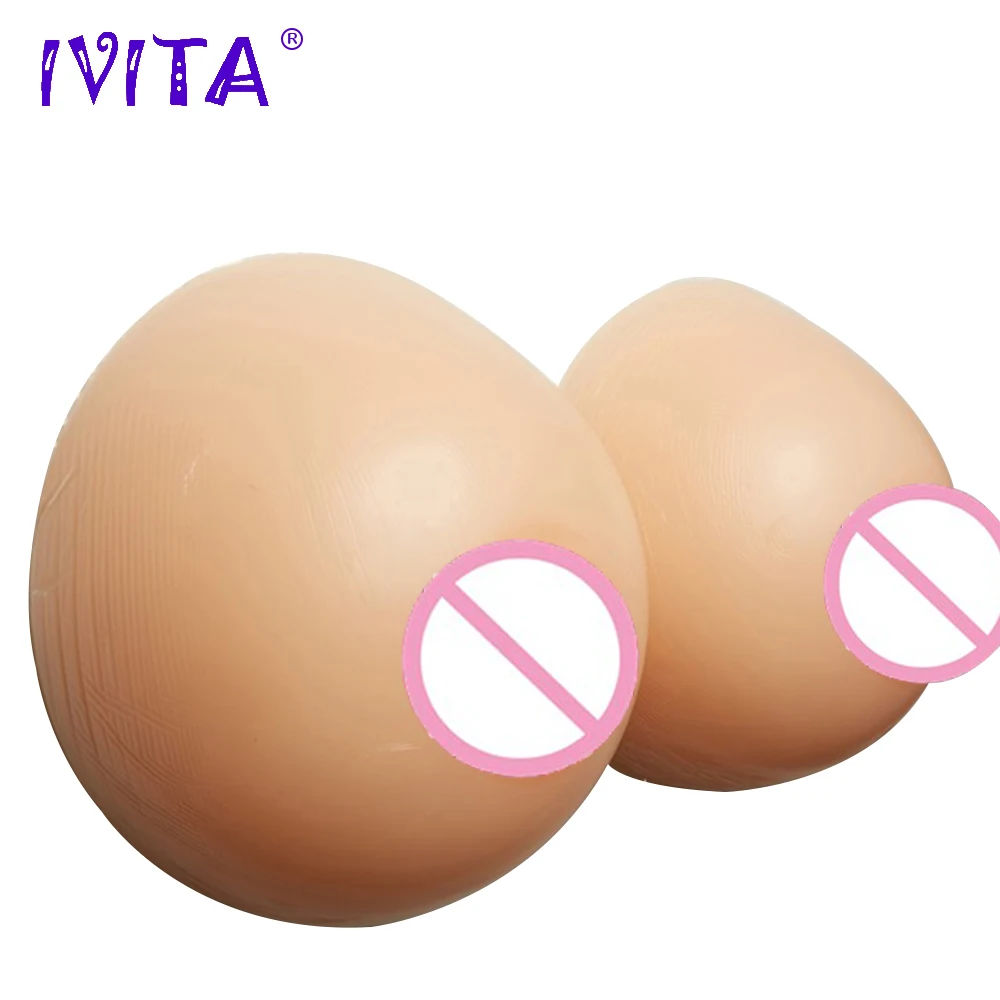 IVITA 1200 г реалистичные силиконовые формы груди поддельные усилители Трансвестит