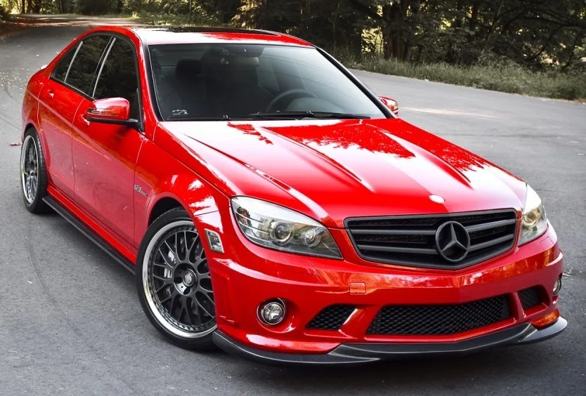 Передний спойлер W204 из углеродного волокна для C63 AMG 08 10 CS Style (подходит или