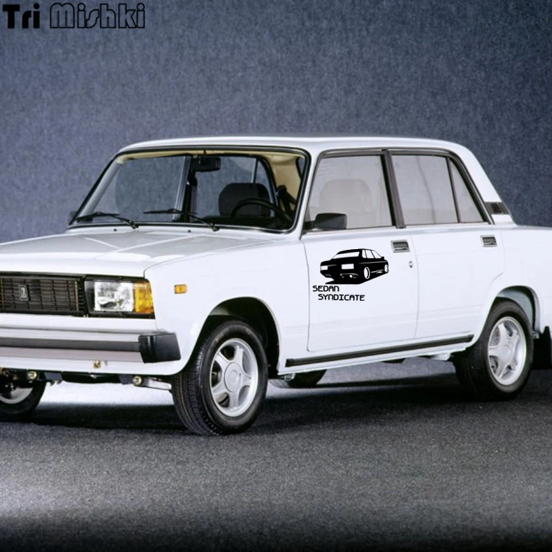 Tri Mishki HZX233 13.5*20см 1 4шт прикольные виниловые наклейки на авто sedan syndicate for vaz lada ВАЗ