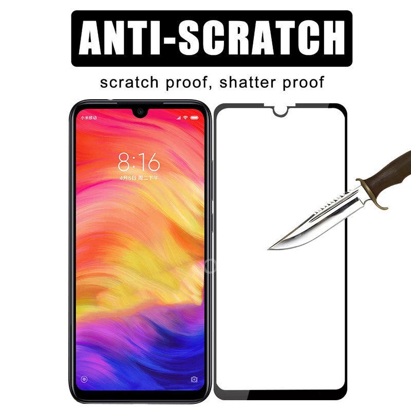 10 шт. Note7 защита для экрана Xiaomi Redmi Note 7/Mi Play закаленное стекло 9H новый полный чехол