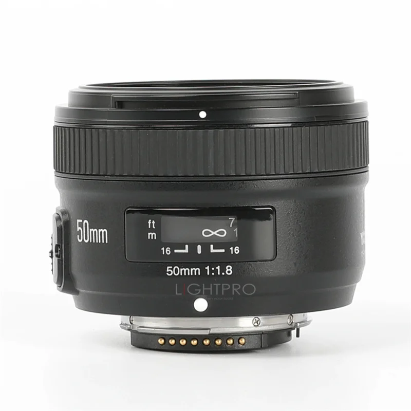 Объектив Yongnuo 50 мм F1.8 с автофокусом и широкой диафрагмой как у камеры Nikon D3300 D5300 D5100