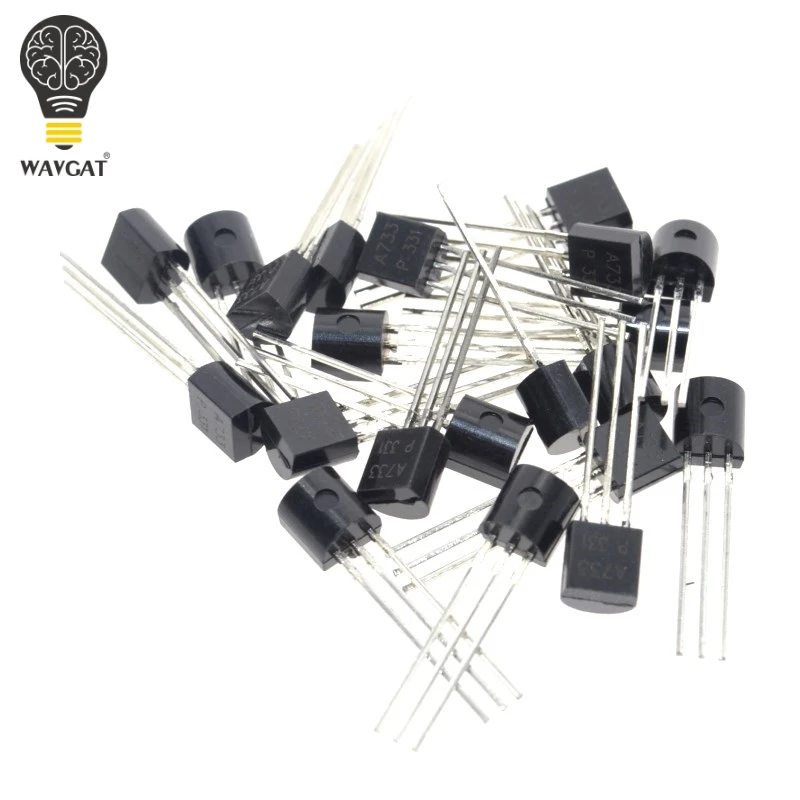 100PCS 2SA733 A733 transistor 0.1A/50V PNP TO-92 Plastic-Encapsulate Transistors | Электронные компоненты и