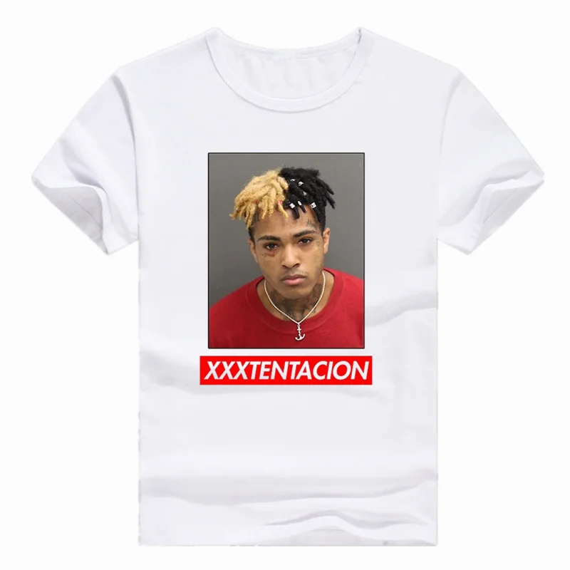 Азиатский размер печати Xxxtentacion характер футболки короткий рукав o образным