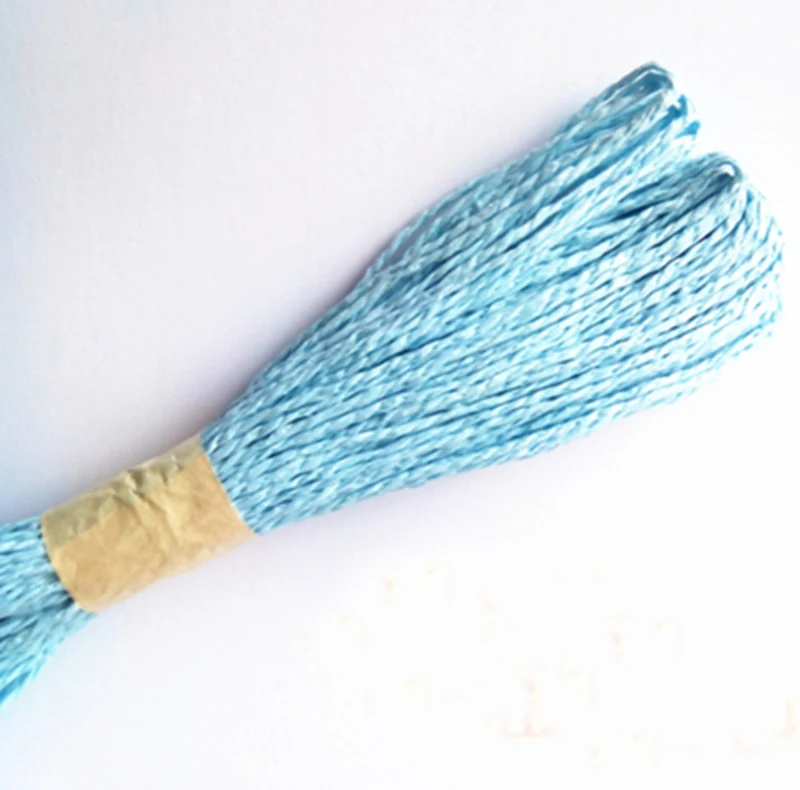 Light blue Бумажная веревка производство цветок упаковочные материалы дети ручной работы Diy бумажная веревка картина 30 м/лот - Цвет: Light blue