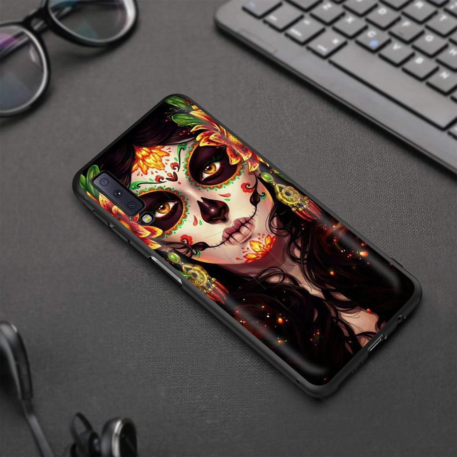 Праздничный мексиканский чехол День мертвых для Samsung Galaxy S20 S10 S9 S8 S7 S6 Plus Note 9 8 M30 M20