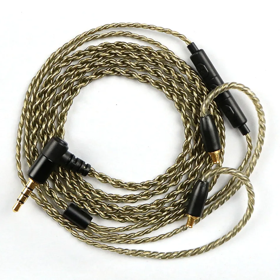 Hifi Headphone Cable With Microphone 3.5mm Earphone Maintenance Wire For MMCX se215 se315 se425 se535 se846 DIY Headset Cable
