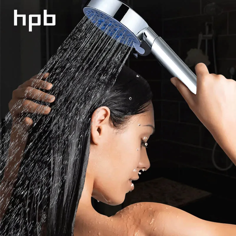 HPB круглая форма 5 функций Мощный ручной Душ высокого давления водосберегающая