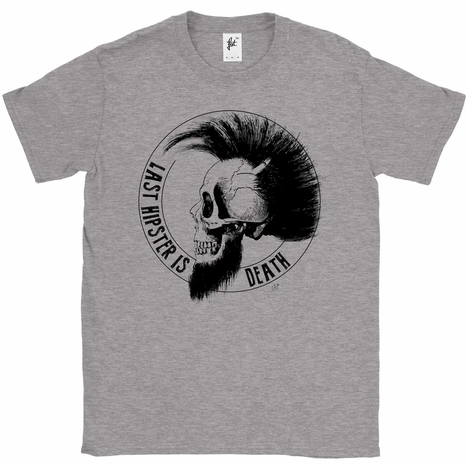 Последний хипстер-череп с бородой и моханом для мужчин s T-Shirt2019 футболка