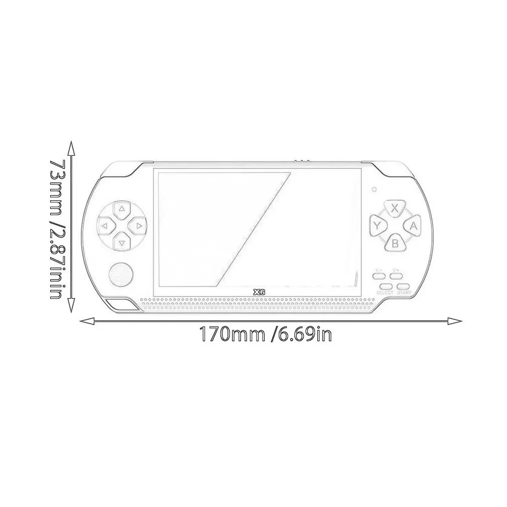 Для X6 psp портативная игровая консоль Mp5 Mp4 плеер настоящая 8 Гб игровая камера видео с экраном для изысканных подарков