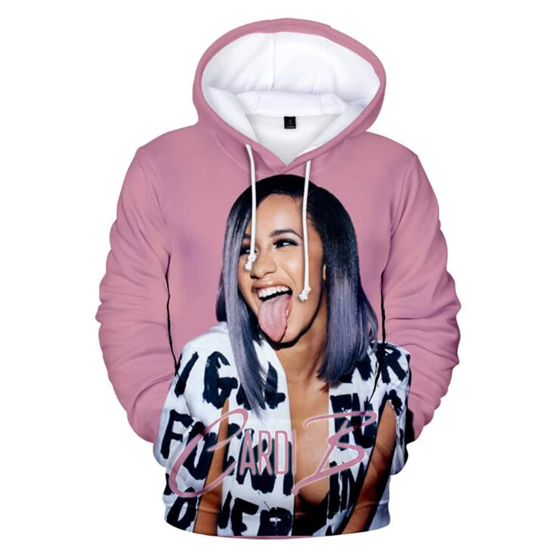 Rap Singer Cardi B 3D толстовки для мужчин/женщин Harajuku свитер осень зима мода