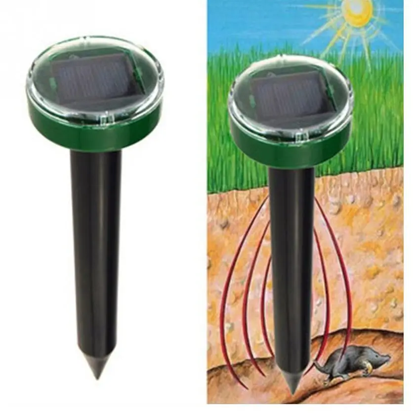 Открытый сад репеллент от моли солнечной энергии ультразвуковой кротов змей