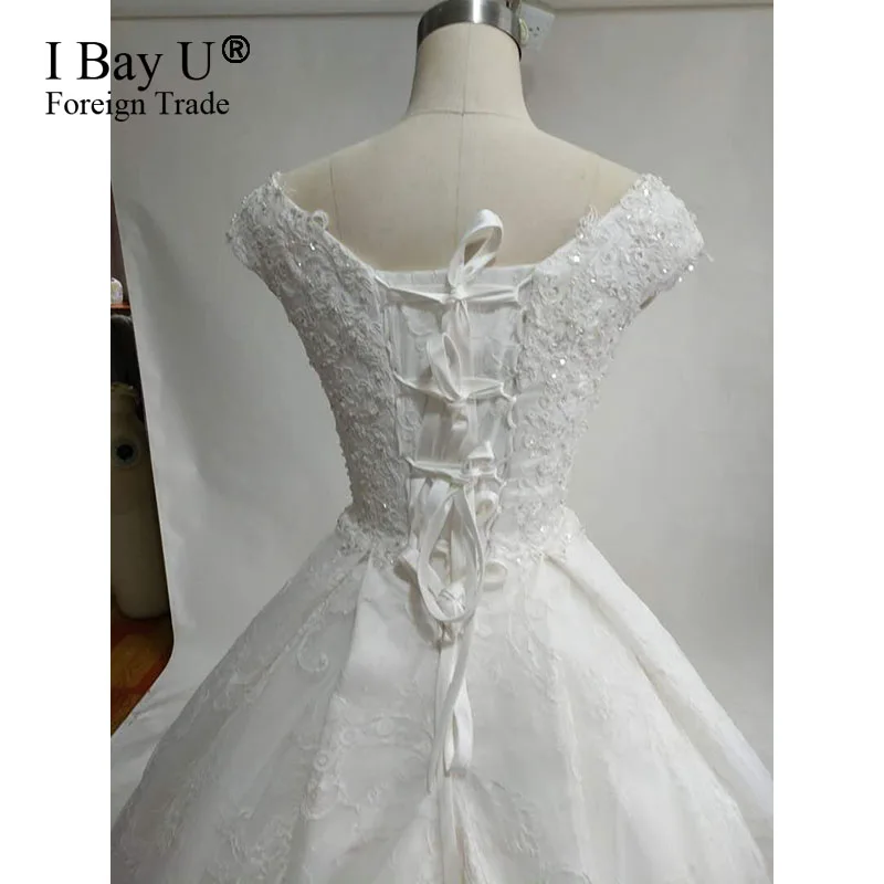 Реальный образец Afrabic Свадебные платья со шлейфом простые кружевные свадебные 2020