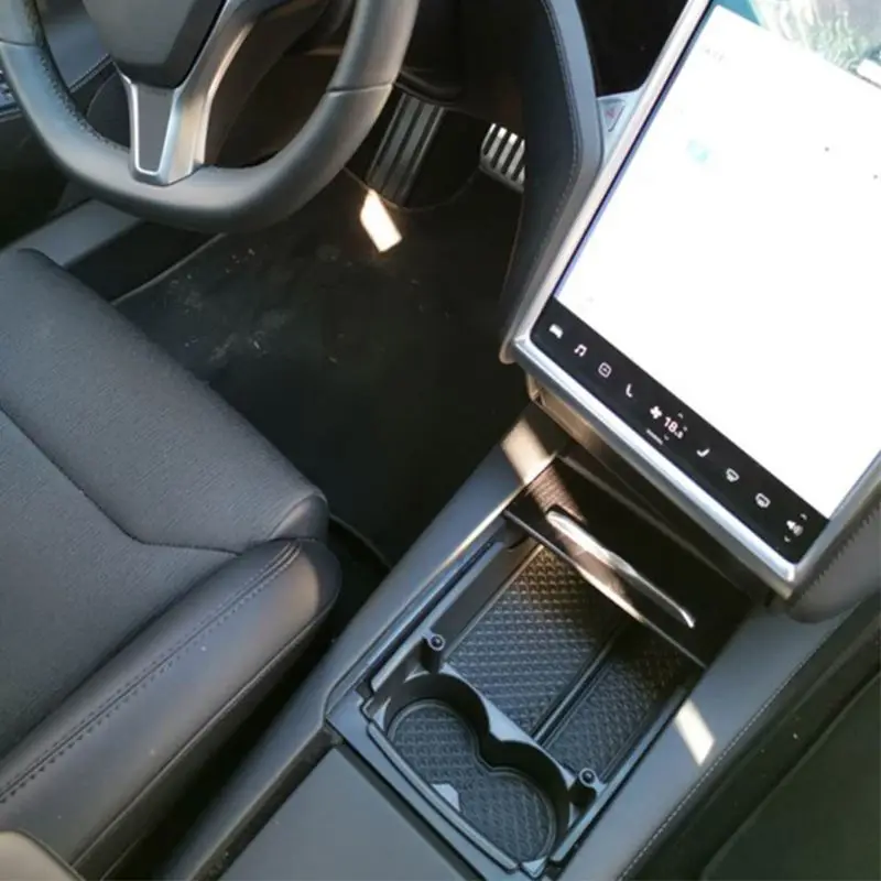 Car central armrest box For Tesla MODEL X MODEL S Interior Accessories Stowing Tidying Center Console Organizer BLACK