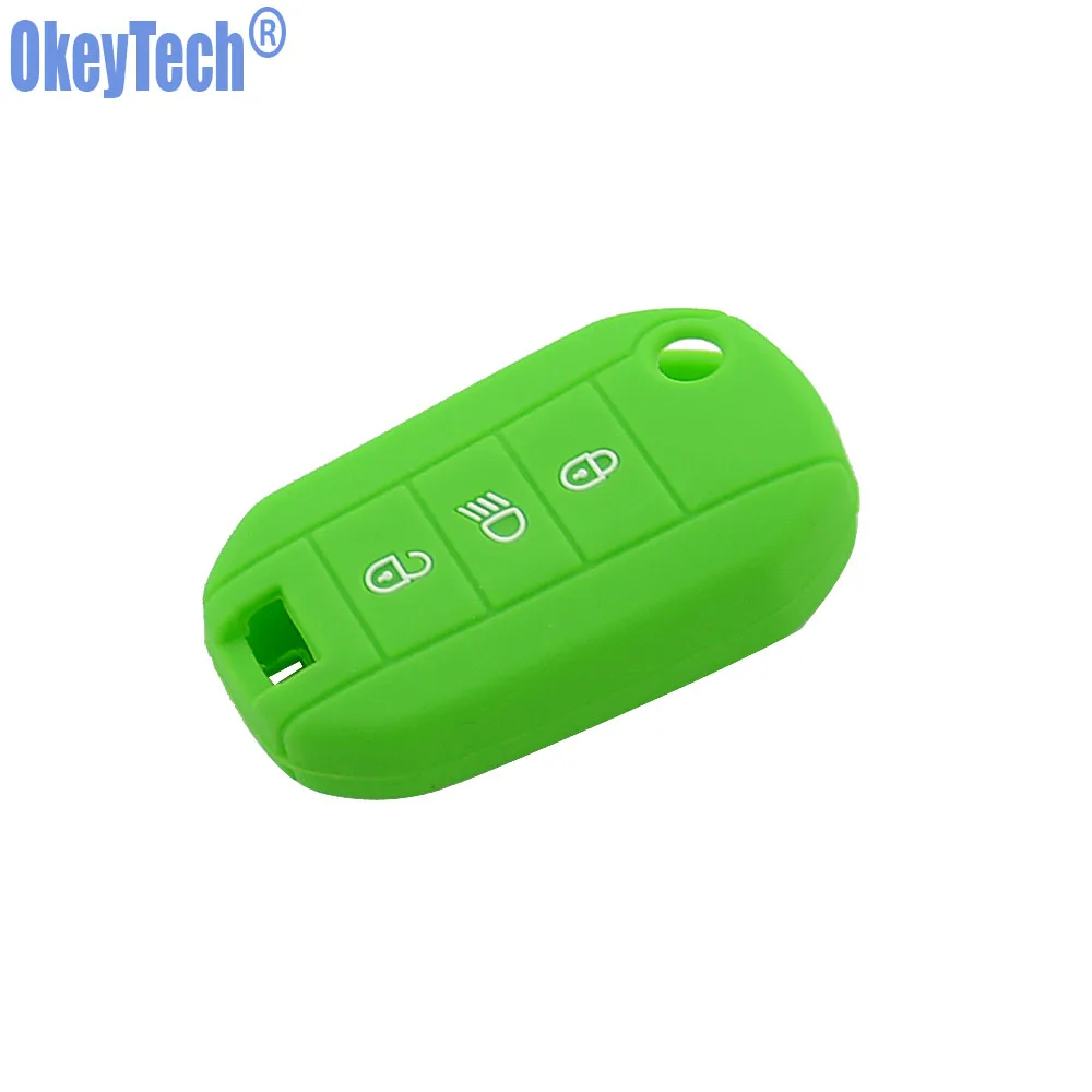 Силиконовый чехол OkeyTech для Peugeot 3008 208 308 RCZ 508 408 2008 407 307 4008 откидной пульт
