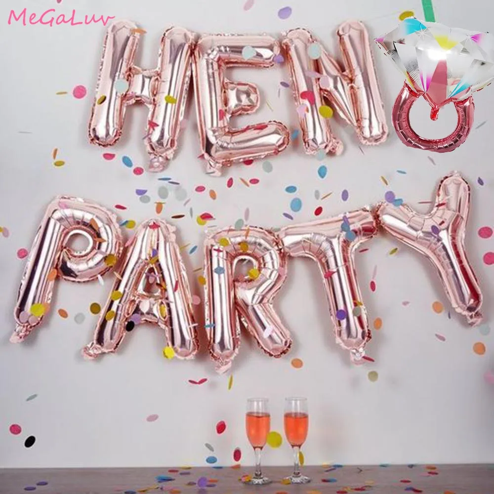 Свадебные украшения "Невеста" из фольгированных букв в розовом золоте для мальчишника до свадьбы, помолвки, душа невесты, девичника.