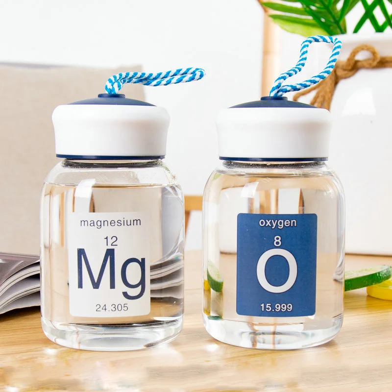 380 мл Высокое качество Стекло Бутылки для воды с бамбуковой крышкой веревкой