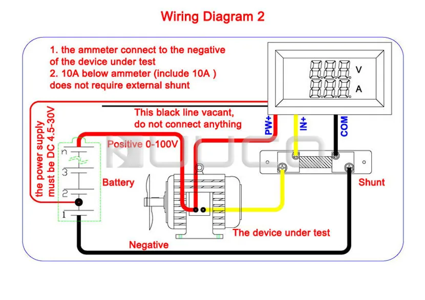 Цифровой вольтметр амперметр постоянный ток 0 ~ 100 В/10 А измеритель напряжения 2 в 1