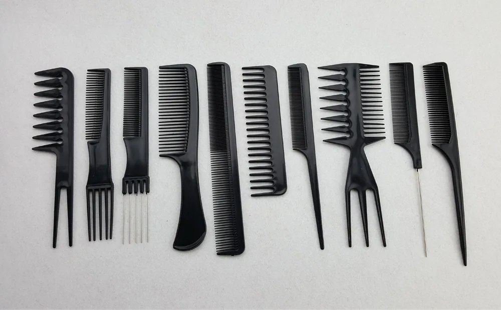 Набор расчесок для волос парикмахерская расческа укладки салона набор GIC HB518 (10