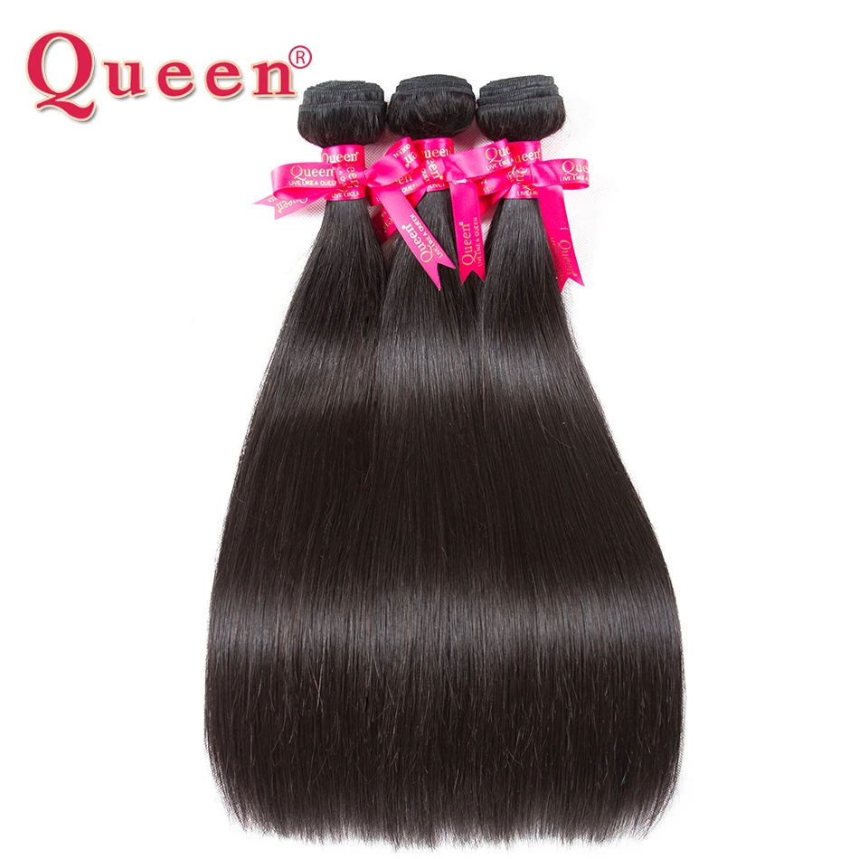 Королевские Продукты для волос перуанские прямые пучки 3 100% Remy человеческих
