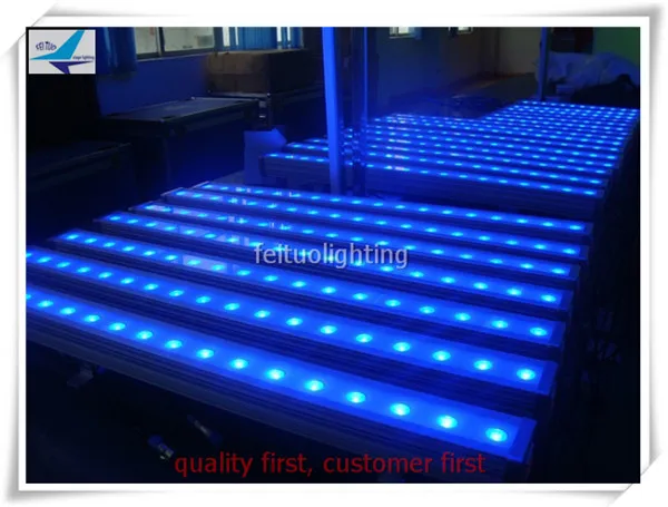 Бесплатная доставка 16 шт./лот LED бар Открытый 18x3 Вт настенная шайба RGB