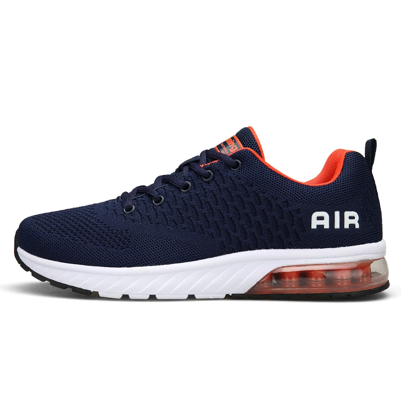 2018Men's flying woven sneakers cushion cushioning sports breathable four seasons men's running shoes |